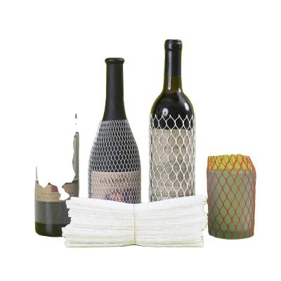 China Wholesale High Quality Wine Bottle Glass Bottle Packaging Sheath Netting Wine Bottle Protection Mesh for sale