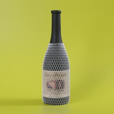 China Custom Mesh Tubular Net Cover For Wine Bottle Glass Bottle Factory Small Wine Bottle Protection for sale