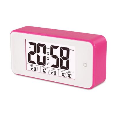 China High Quality Electronic Calendars Touch Nap Light With LCD Digital Display Table Alarm Clock for sale