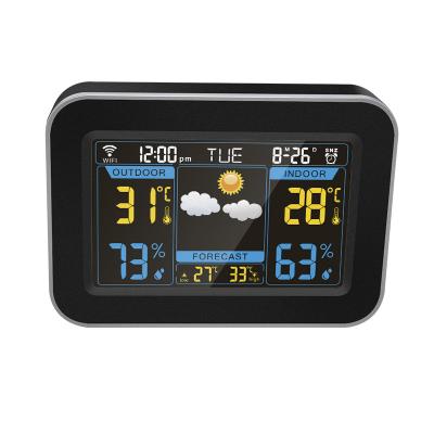 China Calendars Wholesale Time Color Display Station Wireless Indoor/Outdoor Digital Alarm Clock APP Control Digital Alarm Clock Temperature for sale