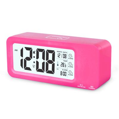 China Temperature Display Novelty Alarm Clock Kids Digital Atomic Alarm Clocks For Gift for sale