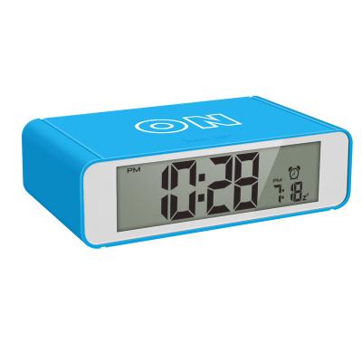 China 12 Hours Show Flip Alarm Clock Night Light Clock Simple Setting LCD Screen Desktop Digital Table Clock for sale