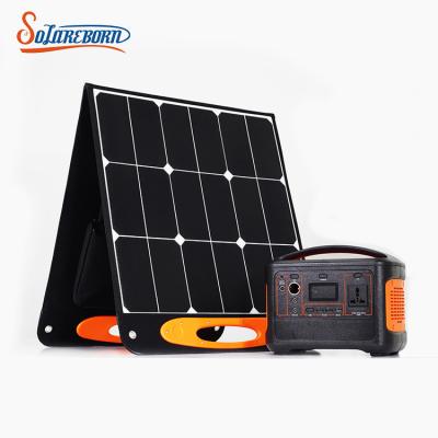 China High Efficiency 500w Battery Portable Camping Fishing External Outdoor Mobile Emergency Solar Powered System for sale