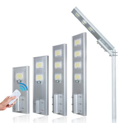 China Theme Park 50W 100W 150W 200W IP65 Intelligent Integrated All In One Solar Led Street Light Outdoor Lighting Solar Street Light for sale