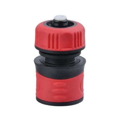 China Deluxe Plastic Soft Handle 12mm Hose Quick Connector With Aqua Stop for sale