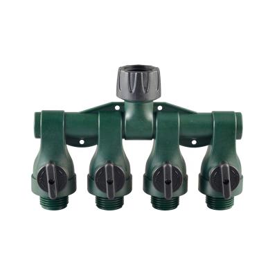 China 4 Way Outlet Cut Valve Plastic Plastic Connector Manifold for sale