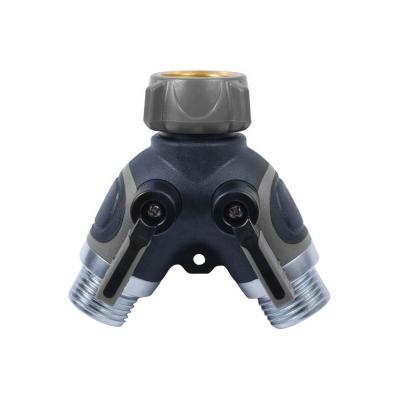 China Dual Plastic Plastic Metal Irrigation Garden Outlet Hose Connector for sale