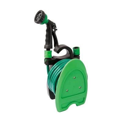 China Free Garden 10m Mini Water Hose Reel w/Plastic Spray Nozzle & Connectors for sale