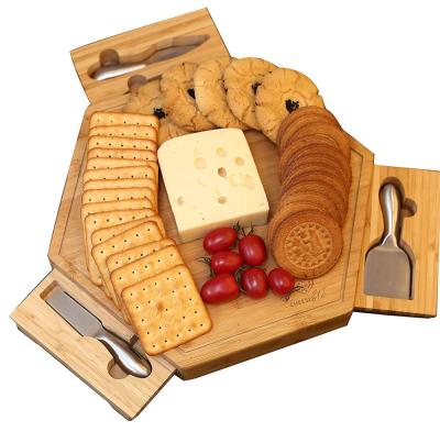 China Available Wholesale Bamboo Sample Cheese Board Viable Also Used As Charcuterie Serving Board, Meat Dish And Bread Slicing Tray for sale