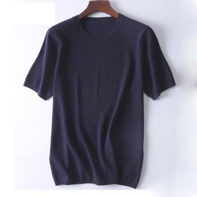 China Anti-wrinkle fashion design custom 90% wool 10% cashmere o neck wholesale t-shirt for sale