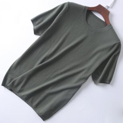 China High Quality 100% Cashmere Summer Classic Anti-Wrinkle Style Half Sleeve T-Shirts for sale