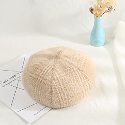 China JOINT Unique Wholesale Ladies Beret Hats Cheap Custom Knit Beret Wool Hat for sale