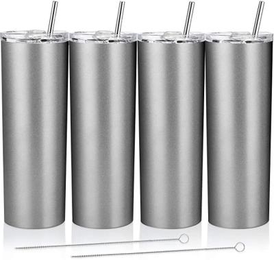 China Sustainable Sublimation Coated 20oz Stainless Steel Vacuum Tumbler , Vacuum Insulated Double Wall Straight Mug for sale