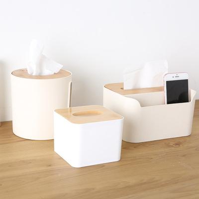 China Hot Sale High Quality Factory Country Eco-friendly Tissue Box PP Material Box With Wooden Lid For Sale for sale