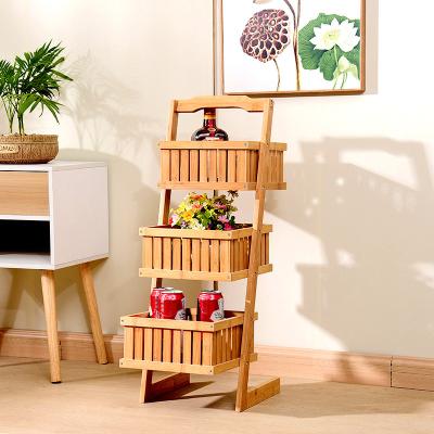 China Flower Pot Century Plant Modern Solid Bamboo Wooden Adjustable Stand for Indoor Outdoor for sale