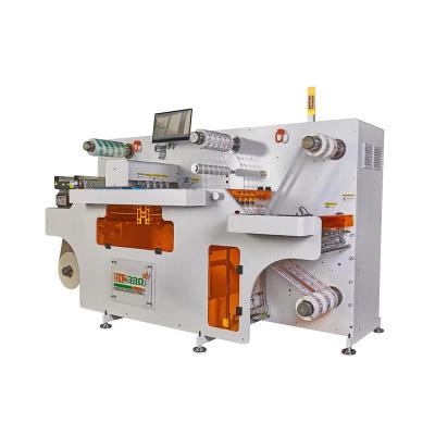 China Factory automatic rotary roll slitting digital die cutting machine for barcode iml sticker adhesive blank label for sale