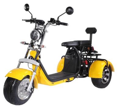 China Men EEC three wheel bicycle with 2 seat 3 wheel electric scooter citycoco for sale