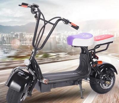 China Citycoco fashion men 800W fat tire electric scooter with two seats for sale