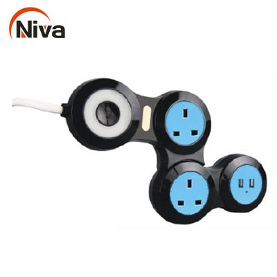 China Commercial Multifunction AC 2 Extension Socket With Surge Protection USB Pot Socket Extension for sale