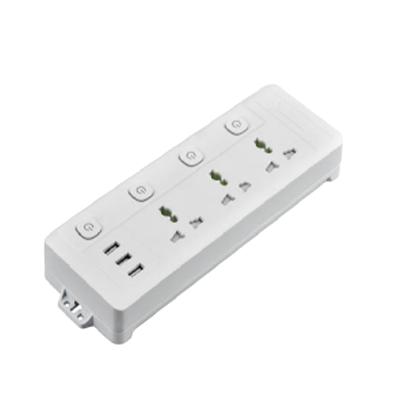 China Commercial Home Multi Plug Extension Socket Adapter With 3 USB AC Outlet 3 Socket Electrical Outlet Extension for sale