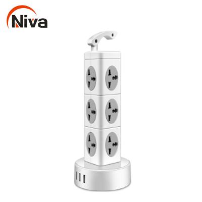 China Modern Design Extension Socket Commercial Multi Socket Adapter with USB 3 Outlet Socket Electrical Outlet Extension for sale