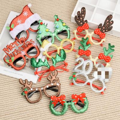 China Wholesale Children's Elk Hat Christmas Supplies Christmas Party Eco-Friendly Party Santa Decorations Eyeglasses for sale