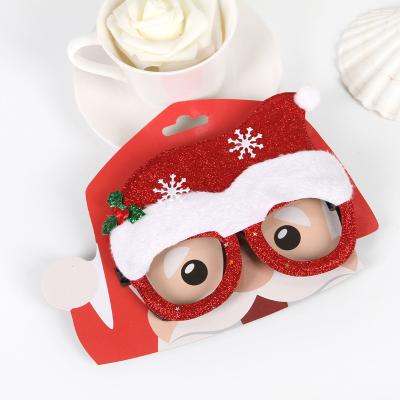 China Eco-friendly Christmas Ornaments Christmas Glasses Adult And Children Glass Frame Christmas Party Annual Gathering Ornament for sale