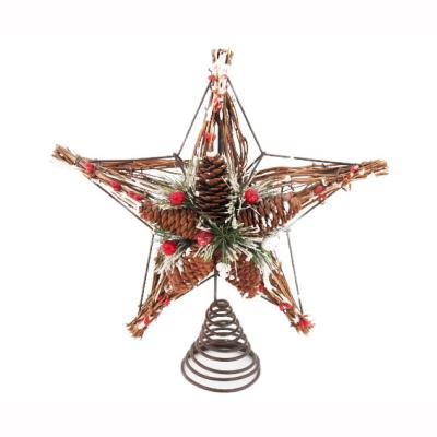 China Beautiful 2022 Colorful Metal Iron 3D Glitter Christmas Star Decoration Tree Holiday Party Topper Decorative Party Home Decor for sale