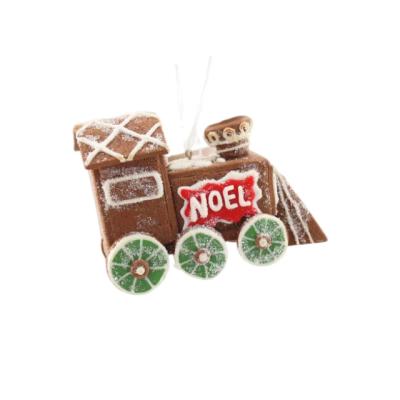 China Polymer Clay Train Christmas Decorations Festival Stuff Christmas Party Table Top Decoration Gingerbread Car Gingerbread Car Supplies for sale