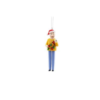 China Festival Stuff Christmas Decoration Resin Family Mumbers Statue Ornament Mini Father Figurines Hanging Ornaments Gift for sale