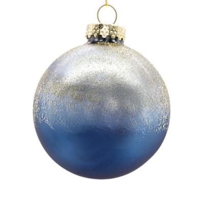 China Customization Ornaments Popular Festive Gift Glass Christmas Tree Hanging Decorations Design Starry Sky Collections Christmas Glass Ball Ornament for sale