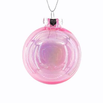 China Indoor Colorful Transparent Party Decoration 80mm Christmas Ball Set Hanging Ornament PET Ball Decor For 6 Pcs Ball With PVC Box Ornament for sale