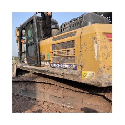 China Used hot and cold air conditioner large crawler hydraulic excavator for construction machinery used SANY SY335H excavator for hot sale for sale