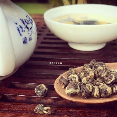 China Loose Top Grade Handrolled Private Label Tea Jasmine Fermented Green Tea Pearls Aromatic Customization for sale