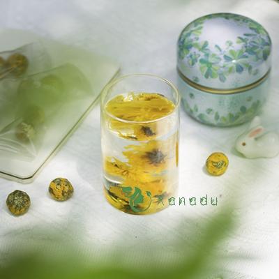 China Infusion with Boiled Water Gift Tin 3g Wholesale Chinese Craft Dried Flower Tea Balls Rose Jasmine Dried Beautiful Flower Blossom Small Size Ball for sale