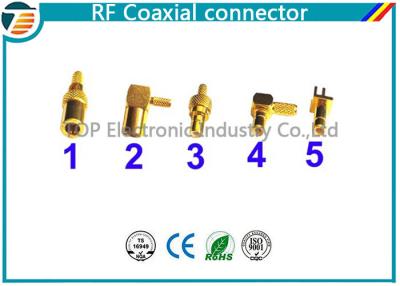 China 50 ohmios, reflexión baja recta de ángulo recto del conector coaxial de SMB de 75 ohmios en venta