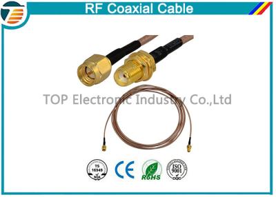 China Enchufe masculino coaxial del cable SMA de RG36 RF al conector de tabique hermético femenino de SMA en venta