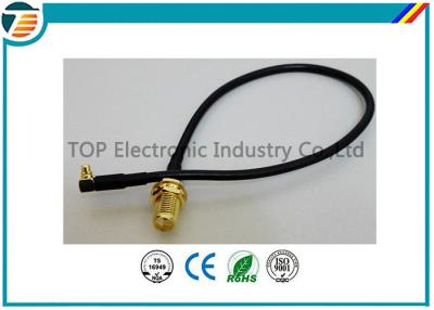 Cina 50 ohm di cavo coassiale della treccia rf, spina maschio di SMA MMCX all'angolo retto con cavo RG174 in vendita