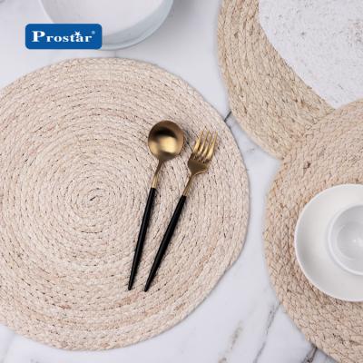 China Sustainable Natural Material Eco Friendly Corn Husk Table Place Mat for sale