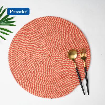 China 2020 Viable New Christmas Cotton Round Place Mat For Customer Color for sale