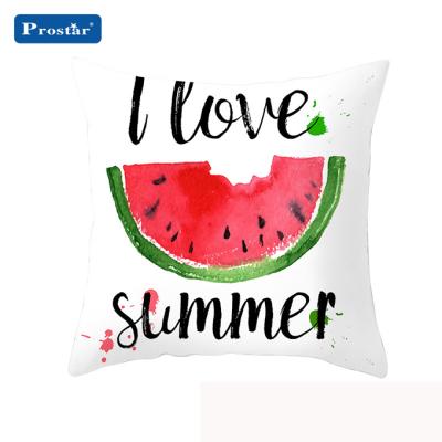 China Ready to ship massage summer style fruit printed decorative square pillow cases cushion cover set for sale