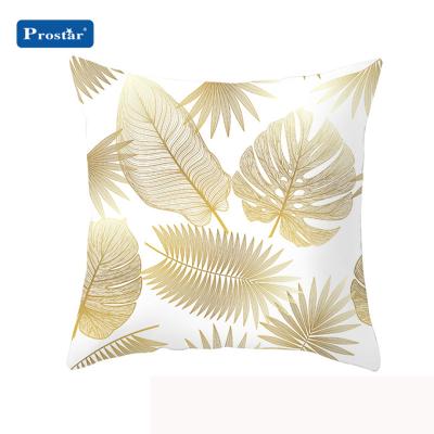 China Hot Selling Printed Luxurious Massage Gold Foiled Design Pillow Cases Cushion Cover Set for sale