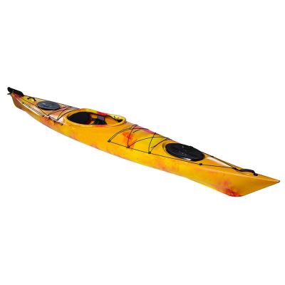 China Single sit in kayak JFM GK22 single carbon fiber sea kayak for sea fishing kayak sea for sale