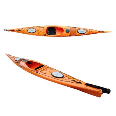 China Single Sit In Kayak JFM GK36 LLDPE 5.2m Single Ocean Kayak Fishing Sea Kayak Canoe for sale