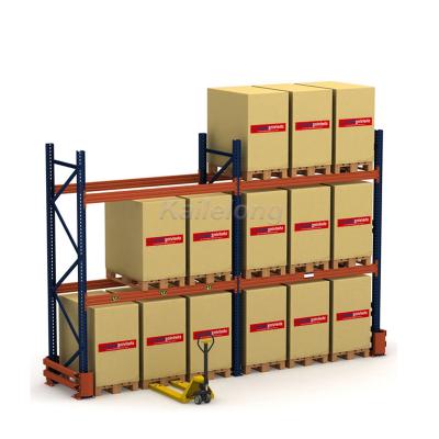 China Corrosion Protection Heavy Duty Steel Warehouse Blue And Orange Pallet Selective Racking Shelving System for sale