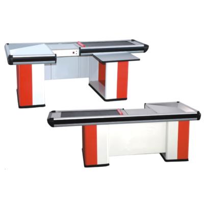 China Fashion Grocery Store Style Store Equipment Simple Steel Supermarket Cash Register for sale