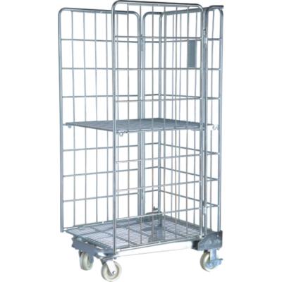 China Easy To Move Steel Fast Shipping Warehouse Trolley Supermarket Warehouse Trolley for sale