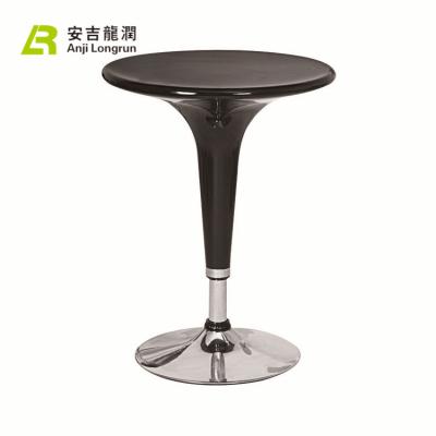 China Bar Table Low Price Heights Adjustable Gas Lift Mechanism Black Round Acrylic Bar Top Table for sale