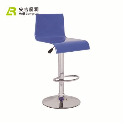 China Armless clear acrylic plastic bar chair bar stool commercial umpire chairs with backrest for sale