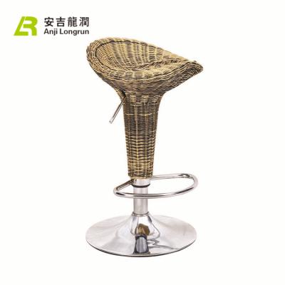 China High quality bar stool china manufacturer durable adjustable bar stool rattan with footrest for sale